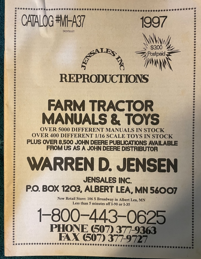 JENSALES INC. REPRODUCTIONS 1997 CATALOG #M1-A37